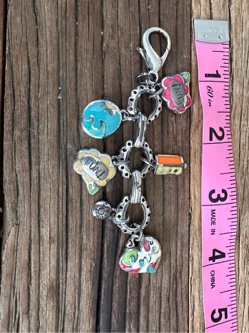 Brighton 💕 Vintage “Fun Play” Multi-Charm Keychain/Bag Fob - Retired - Picture 2 of 3